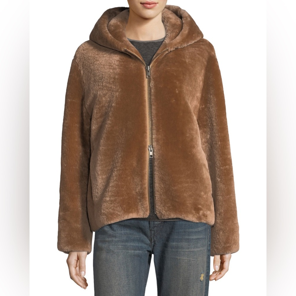 Vince Shearling hooded jacket